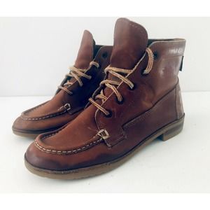 Turf Kids Brown Leather Sz 8 Boot